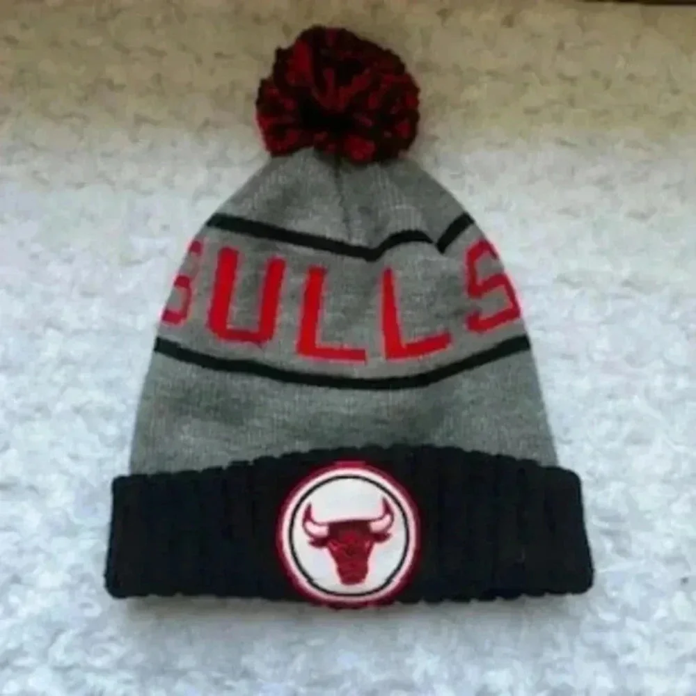 NBA‎ Chicago Bulls Basketball Beanie Black And Gray Hat